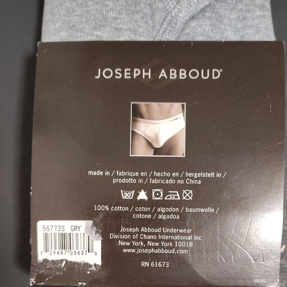 Joseph Abboud Men's Gray Contour Hip Briefs With White Band Size M 32-34 - Picture 5 of 8
